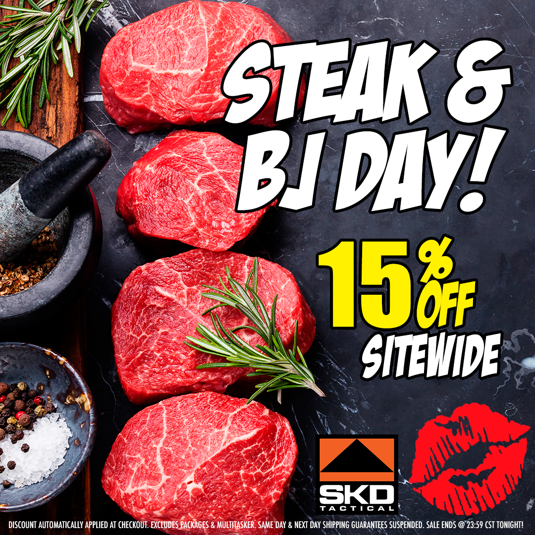 Enjoy Steak & BJ Day with 15 OFF Sitewide!