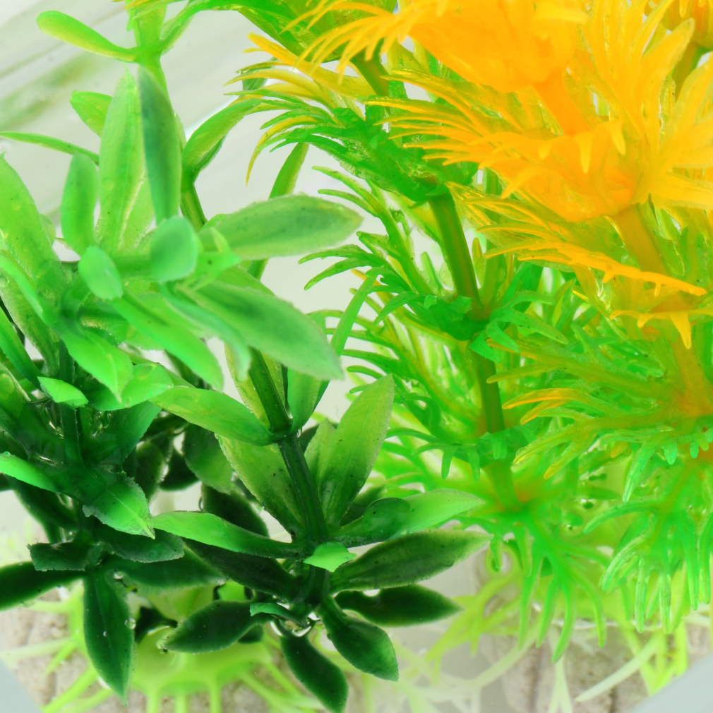 10pcs Plastic Aquarium Multicolor Plants Fish Tank Grass Ornament