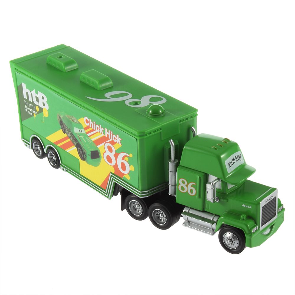 Pixar Cars Hauler Chick Hicks 86 Die cast Race car & Pitty New