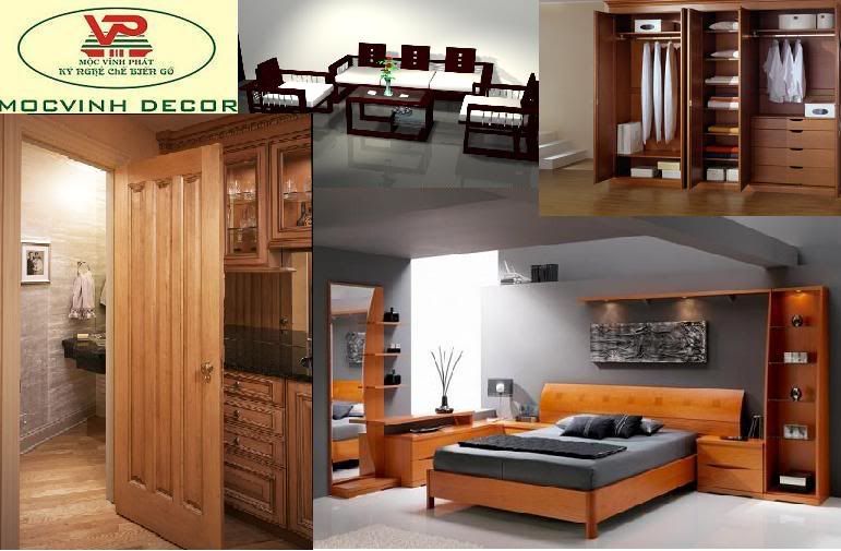 Nội thất đồ gỗ phong cách hiện đại, giá rẻ tại MOCVINH DECR