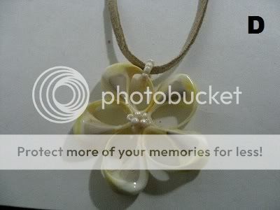 Shell/Cowry Flower Necklaces w/color beads pict. below  