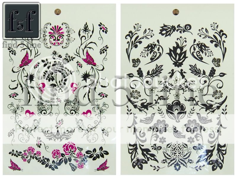 new temporary tattoo flower s ticker f2285 body art