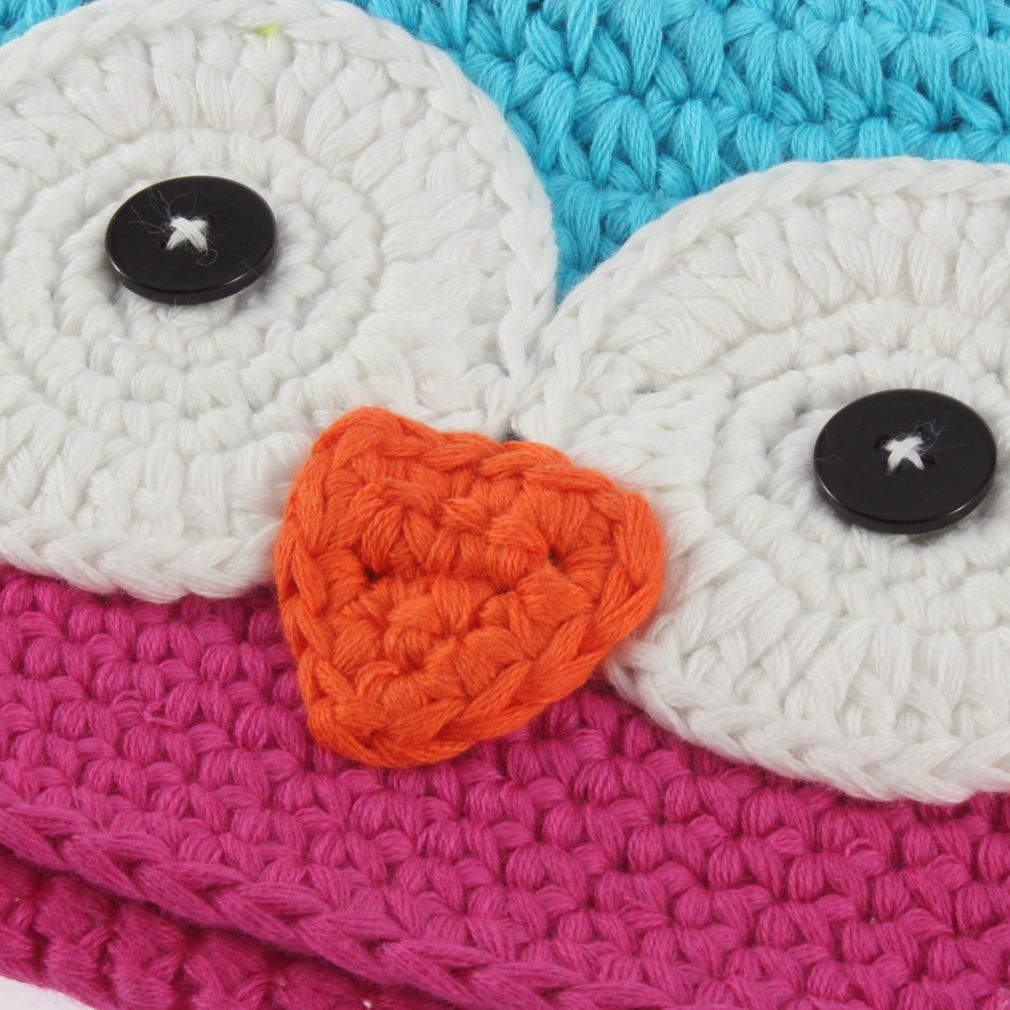 Cute Handmade Big Mouth Monkey Owl Newborn Baby Children Kids Knit Hat Cap G6