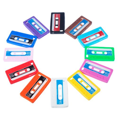 Retro Stylish Cassette Tape Soft Silicone Case Cover For Apple iPhone