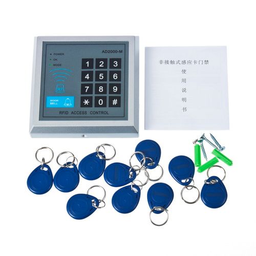 RFID Proximity Entry Door Lock Access Control System + 10 Key Fobs