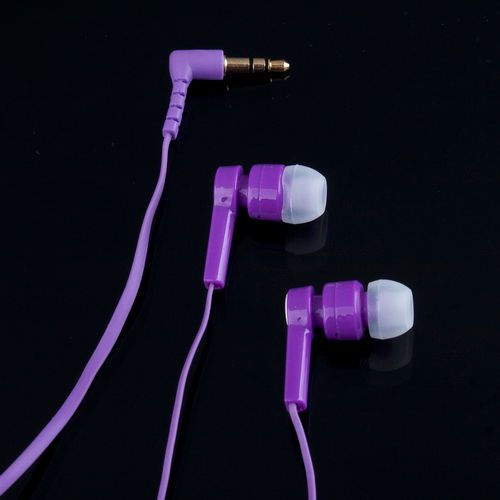 Purple 3.5mm In Ear Earphone Headphone for PC Laptop  MP4 iphone 