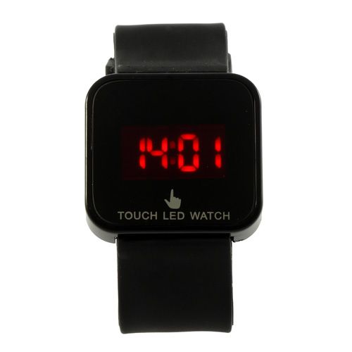 12color Fashion Magic LED Digital Touch Screen Silicone Date Unisex ...