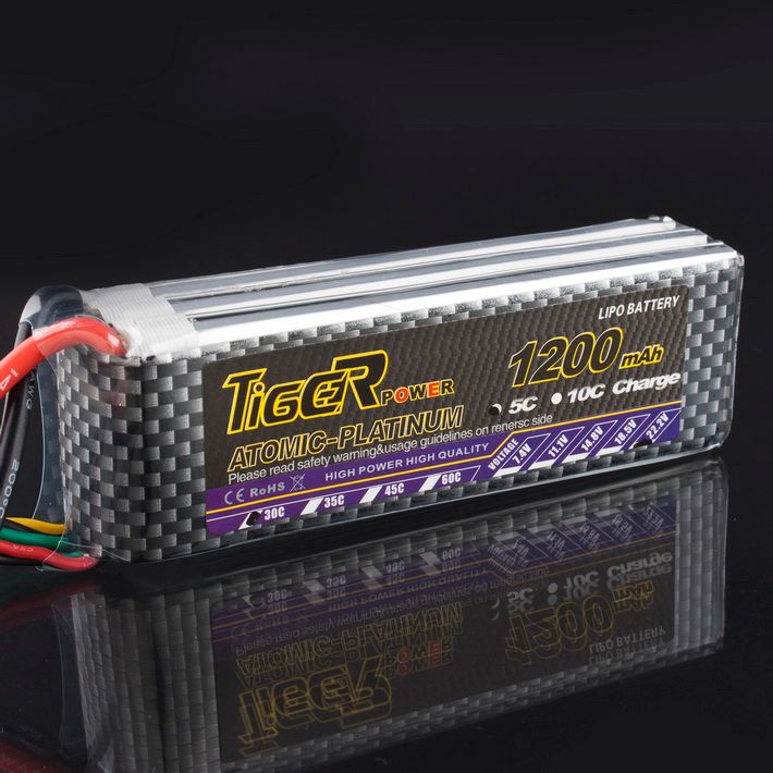 22.2V 1200mAh 30C Lipo Li polymer Battery Lipo RC AKKU Rechargeabale 