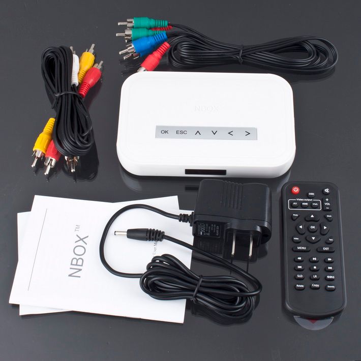 NBOX TV USB to HDD MP4 RM RMVB MPEG AVI CASE Media Player  