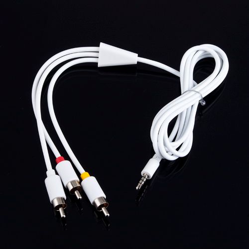 Video AV Stereo Audio TV Composite RCA Multi Cable Fr iPod Nano Touch