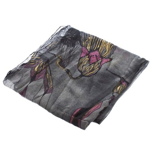 Colorful Fashion Womens soft series Begonia flower chiffon Shawl