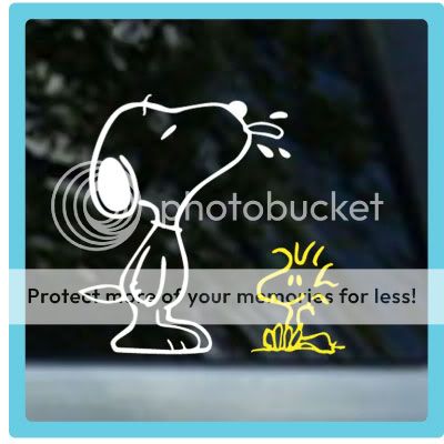 Snoopy Woodstock Window / Auto AUFKLEBER ~ Sticker 006