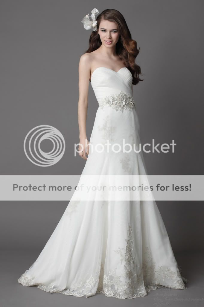 Classic Sweetheart A line Voile Wedding Dress New Simple Bridal Gown 