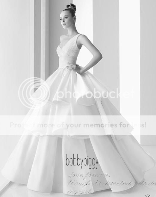 Simple Design Ball Gown One shoulder Wedding Dress Sexy Satin Bridal 